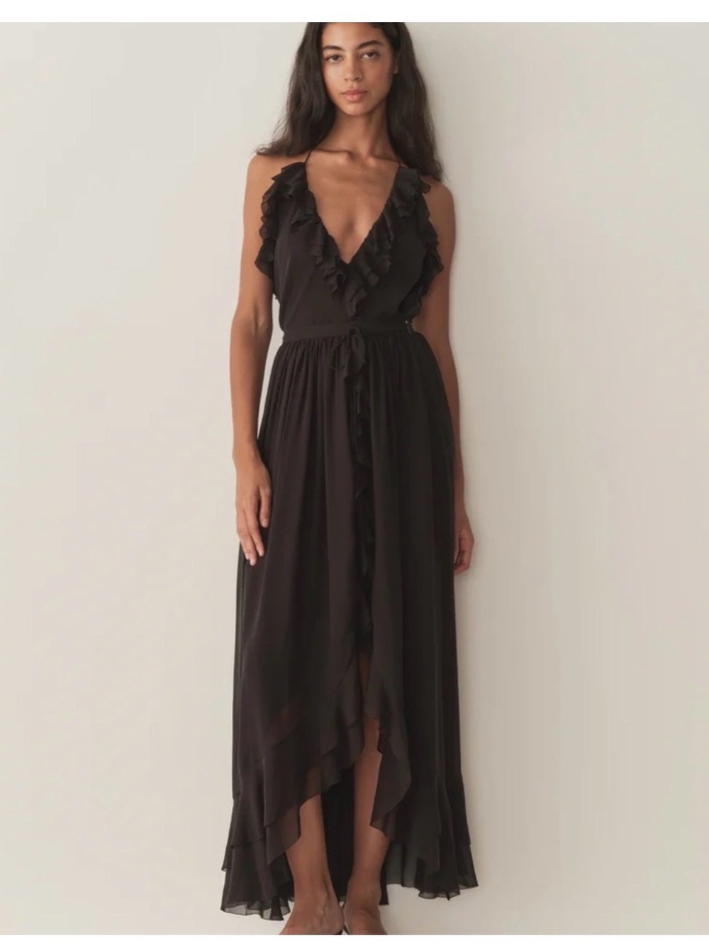 Doen Elisa Black Ruffle Maxi Skirt NWT - Picture 5 of 5